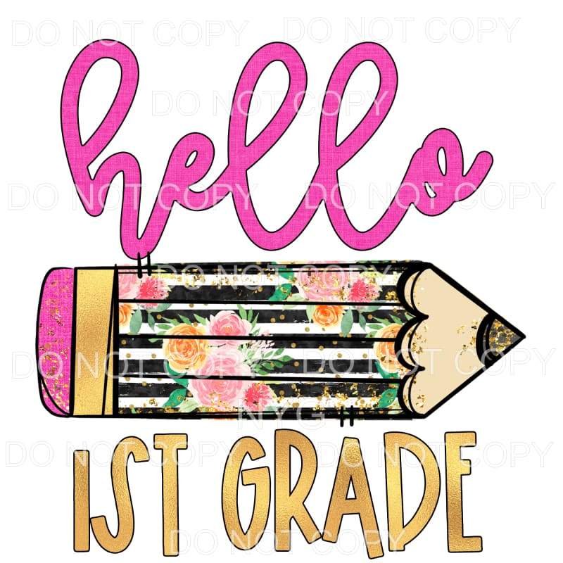 Hello Flower Pencil GRADES preschool PRE K TO 5TH GRADE 
