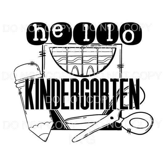 Hello Kindergarten School Supplies Sublimation transfers - 