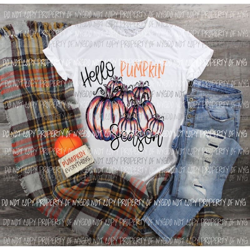 Hello Pumpkin Season Sublimation transfers Heat Transfer