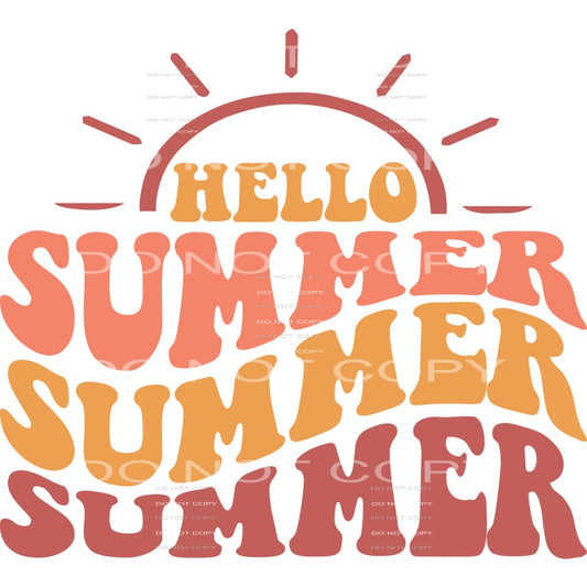 Hello Summer # 208 Sublimation transfers - Heat Transfer