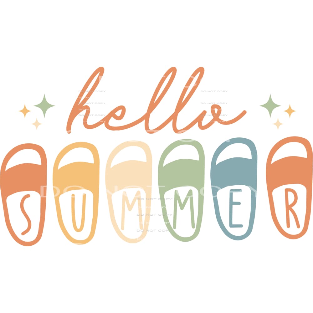 Hello Summer #5089 Sublimation transfers - Heat Transfer