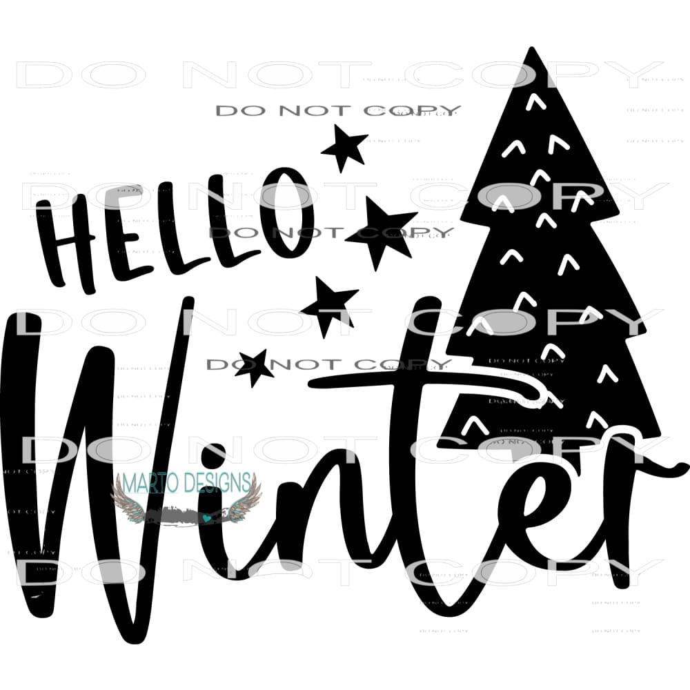 Hello Winter #7930 Sublimation transfers - Heat Transfer