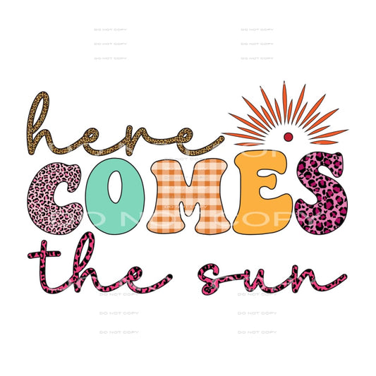 Here comes The Sun #5242 Sublimation transfers - Heat