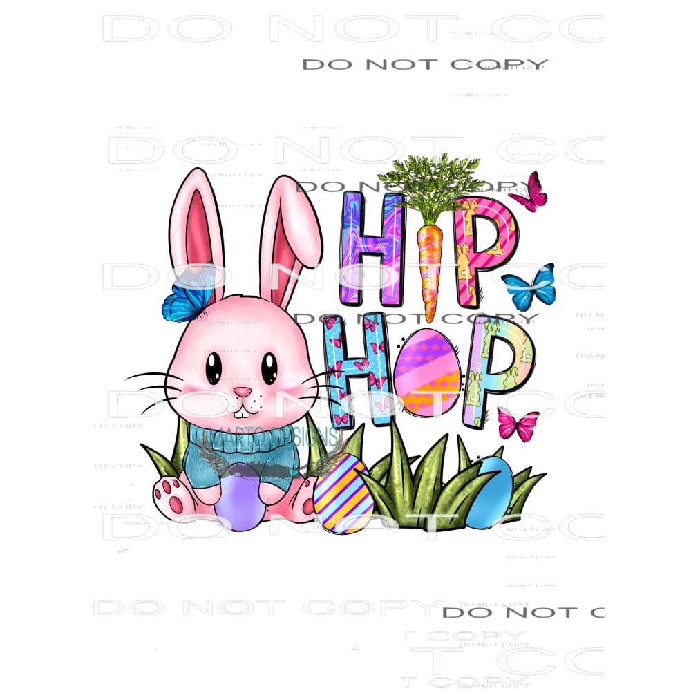 Hip Hop Rabbit #8932 Sublimation transfers - Heat Transfer