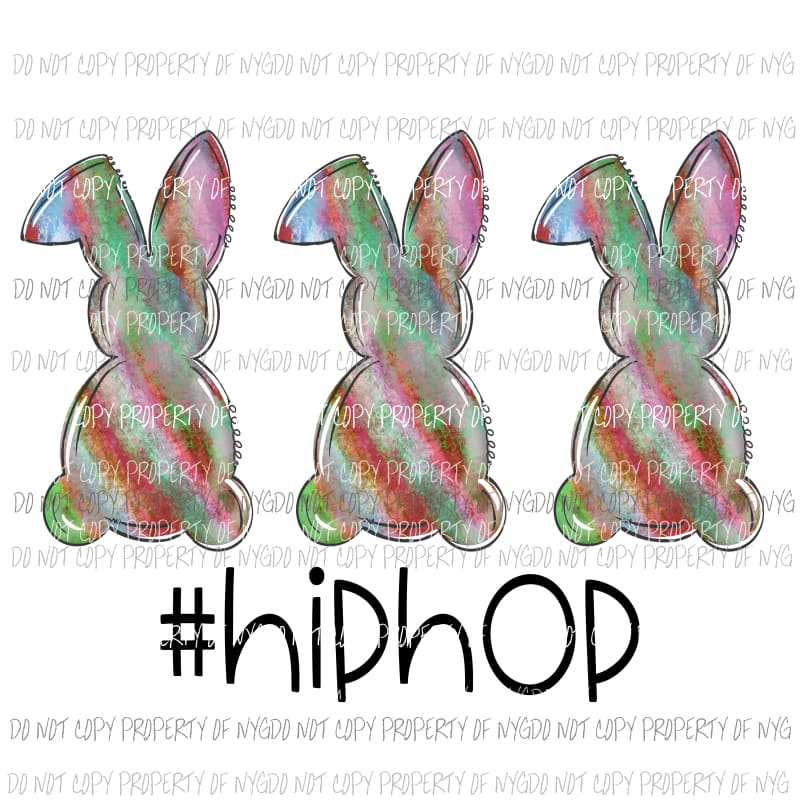 #hiphop bunny trio Sublimation transfers Heat Transfer