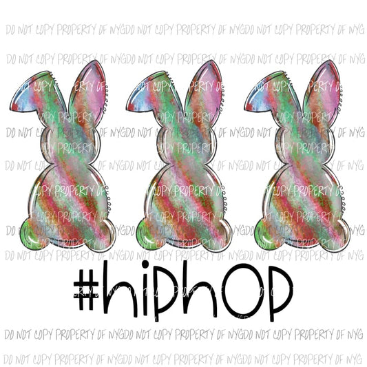 #hiphop bunny trio Sublimation transfers Heat Transfer