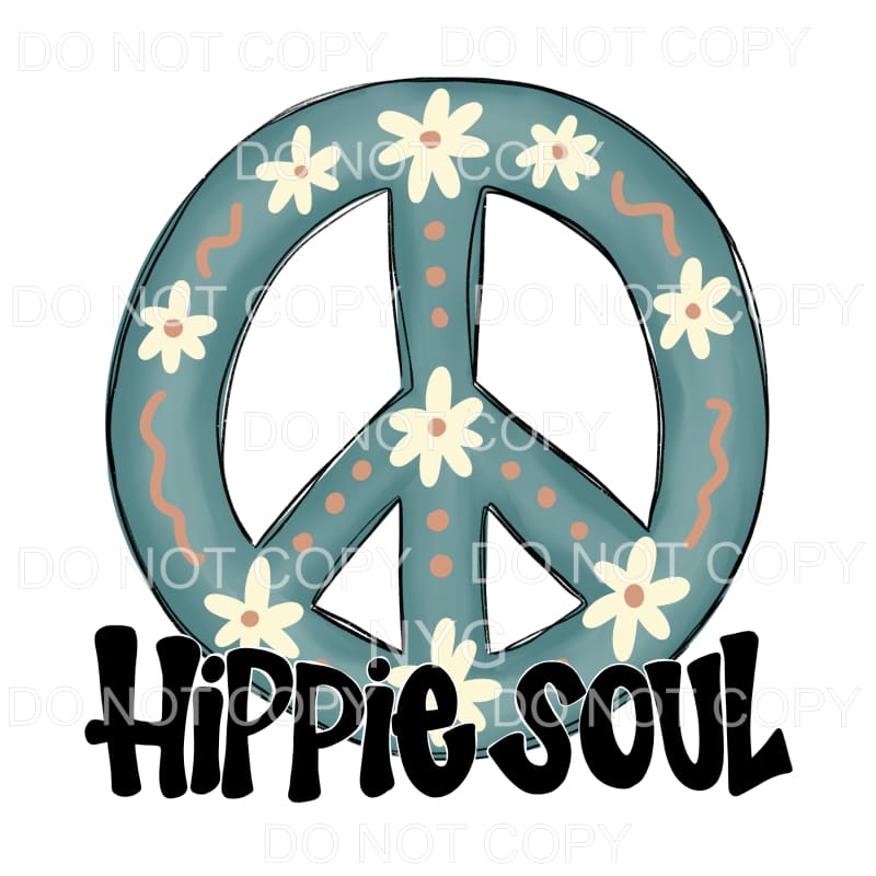 Hippie Soul Daisies Peace Sign Sublimation transfers - Heat 