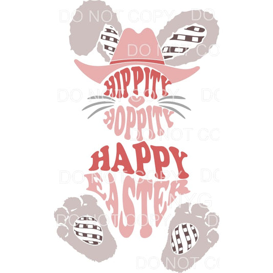 Hippity Hoppity Girl Bunny # 1 Happy Easter Sublimation 