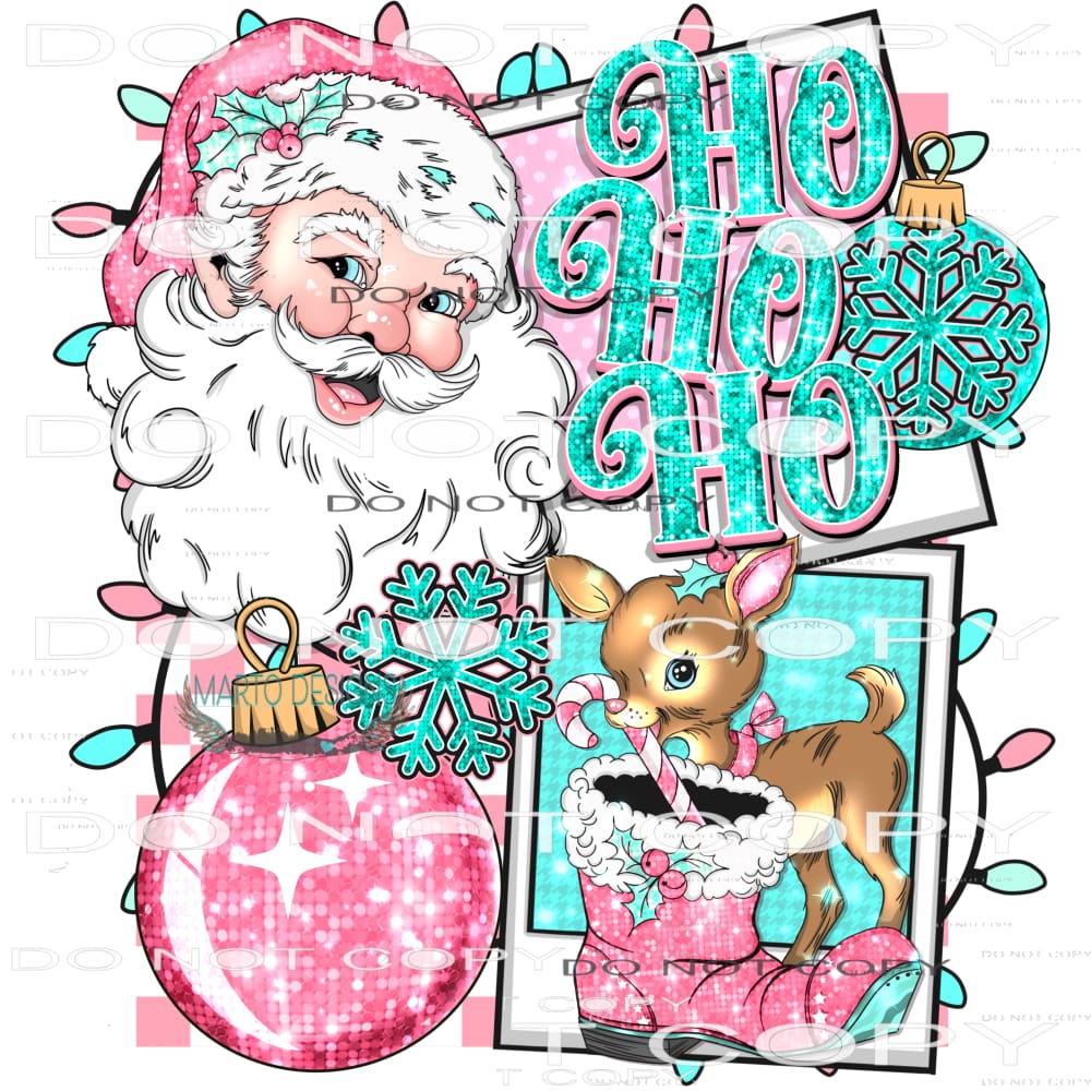 Ho Ho Ho #7517 Sublimation transfers - Heat Transfer Graphic
