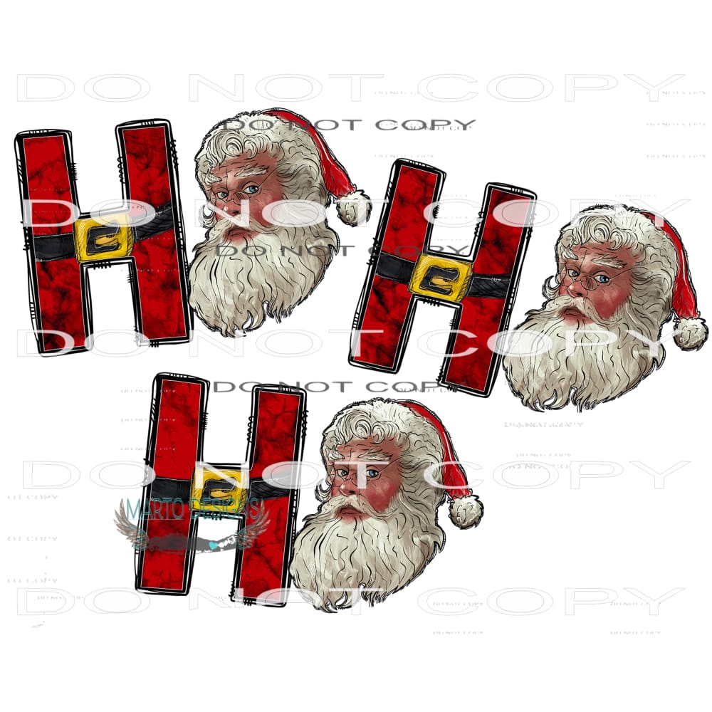 Ho Ho Ho #8080 Sublimation transfers - Heat Transfer Graphic