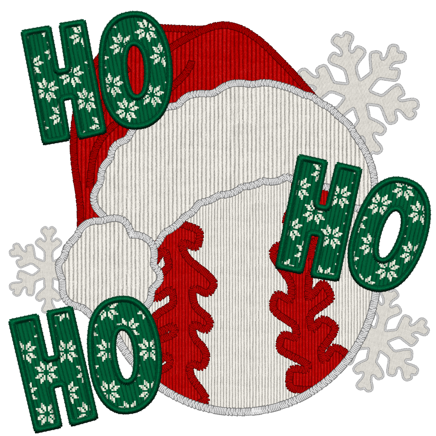 Ho Ho Ho Baseball #8358 Sublimation transfers - Heat