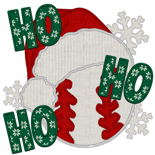 Ho Ho Ho Baseball #8358 Sublimation transfers - Heat
