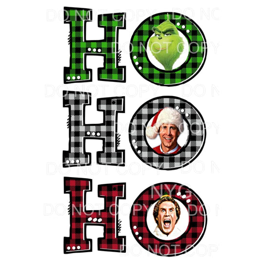 HO HO HO PLAID grinch clark elf # 2 Sublimation transfers - 