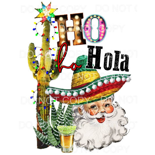 Ho Hola Santa Sombrero Marque Lights Cactus #1583 