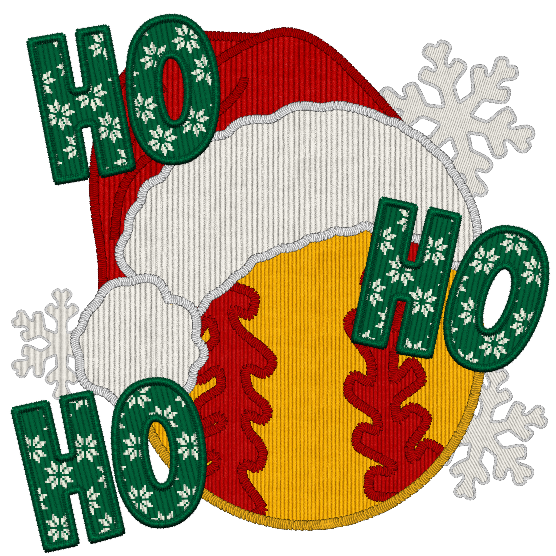 Ho Ho Ho Softball #8353 Sublimation transfers - Heat