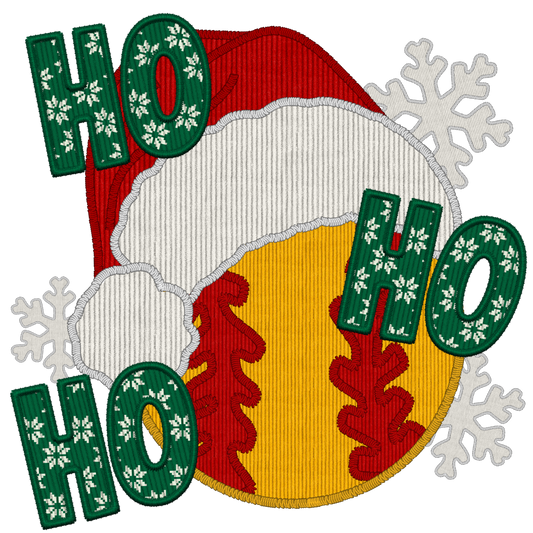 Ho Ho Ho Softball #8353 Sublimation transfers - Heat