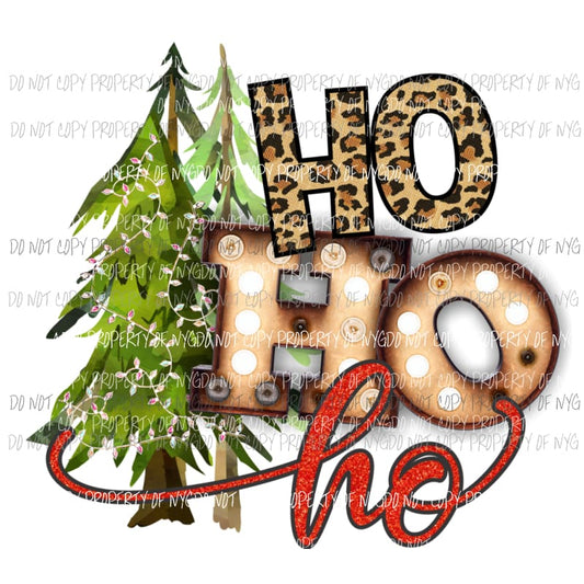 Ho Ho Ho Trees T - Shirt Heat Transfer