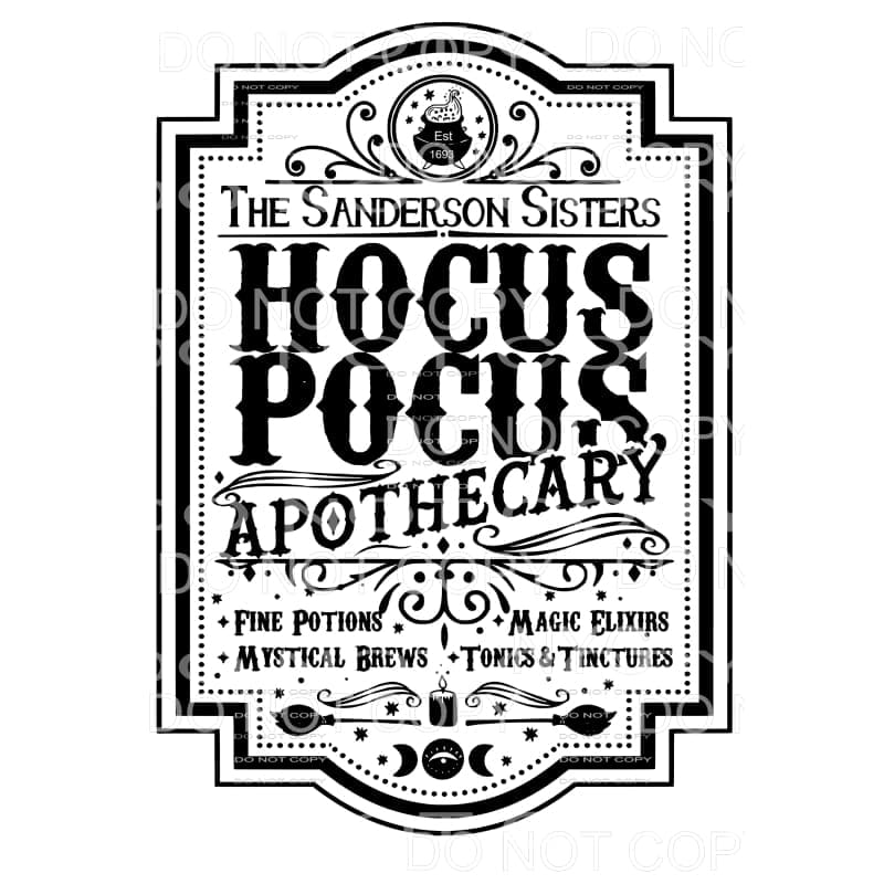 Hocus Pocus # 595 Sublimation transfers - Heat Transfer