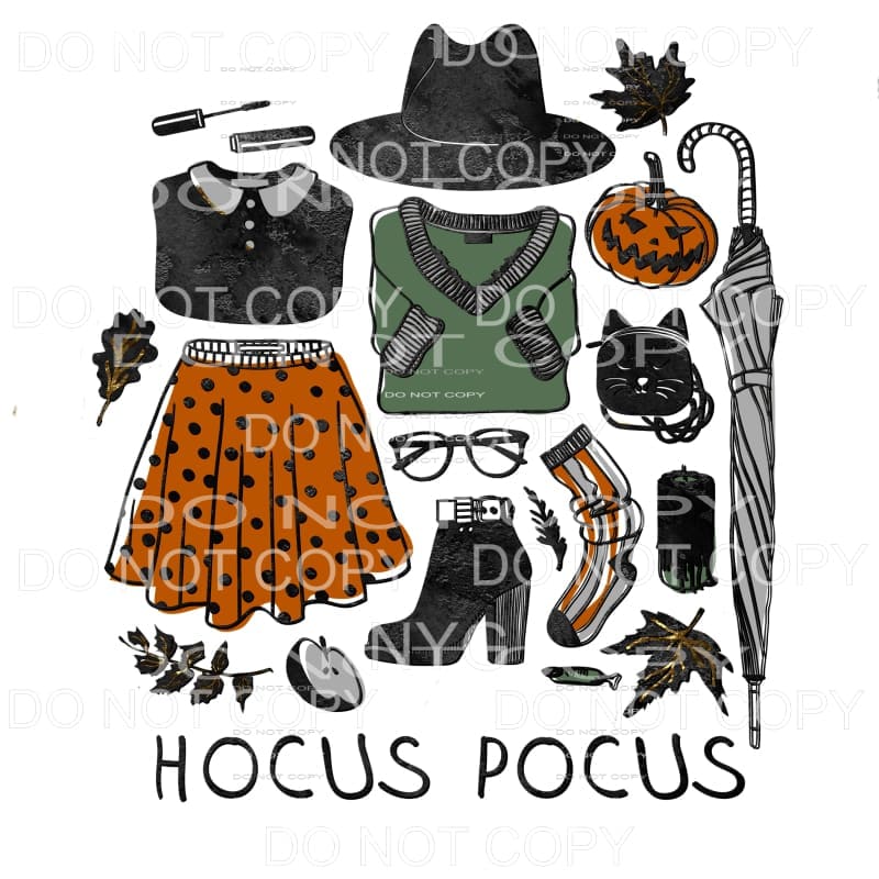 Hocus Pocus Clothing Collage #1 Sublimation transfers - Heat