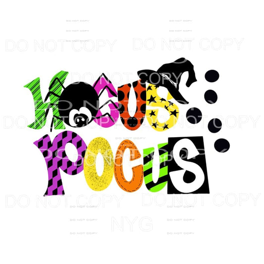 Hocus Pocus colorful letters Sublimation transfers - Heat 