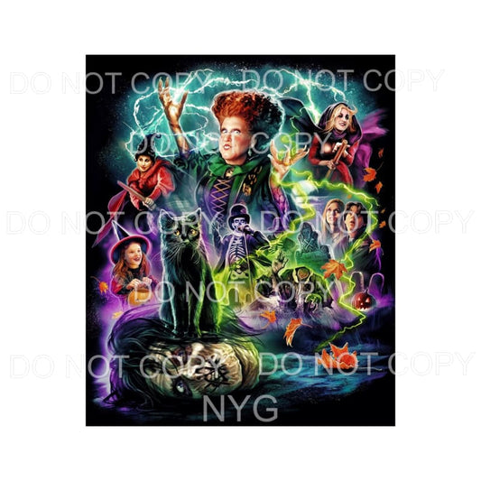 Hocus Pocus Disney Movie Characters Art Sublimation 