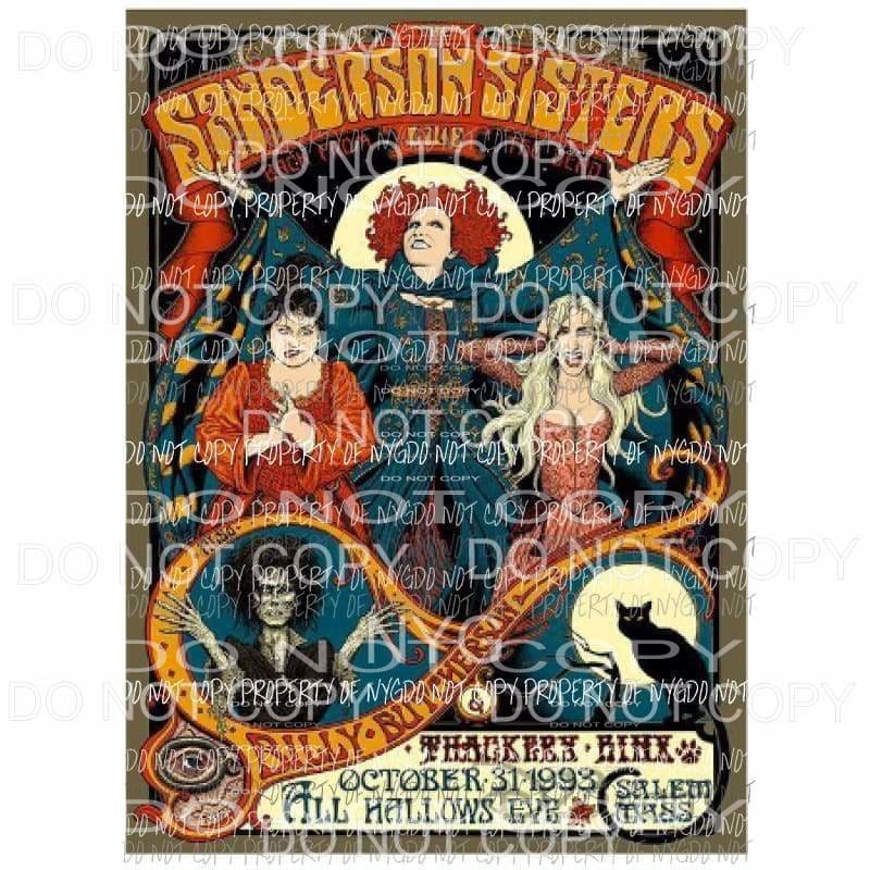 Hocus Pocus sanderson sisters Sublimation transfers Heat Transfer