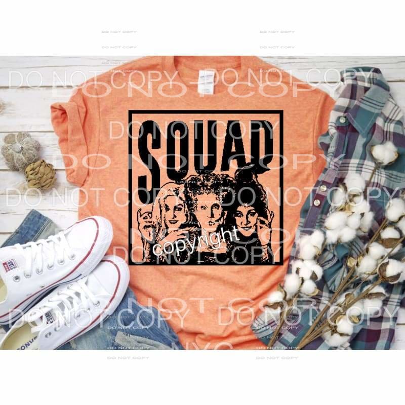 Hocus Pocus Squad 12 x 12 Black Screen print transfers - 