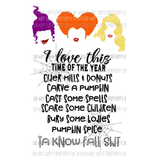 hocus pocus time of year Sublimation transfers Heat Transfer