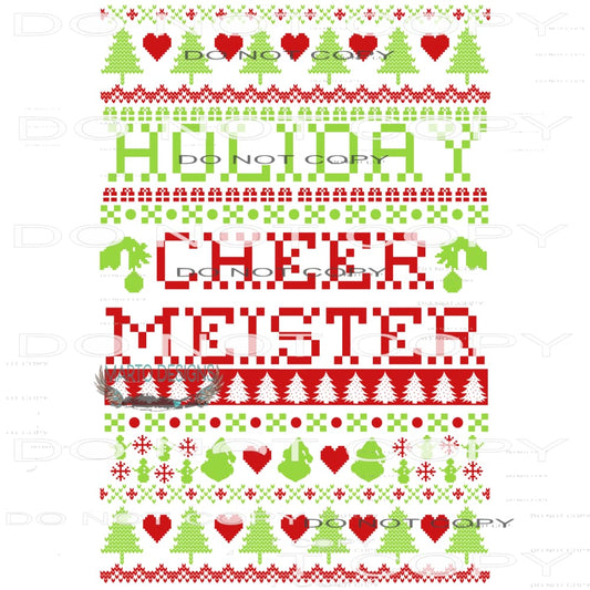 Holiday Cheer Meister #8341 Sublimation transfers - Heat