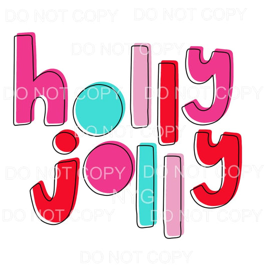 Holly Jolly # 186 Sublimation transfers - Heat Transfer
