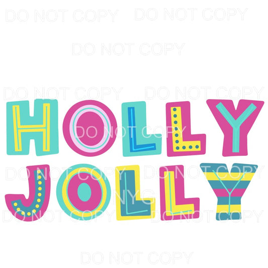 Holly Jolly # 187 Sublimation transfers - Heat Transfer