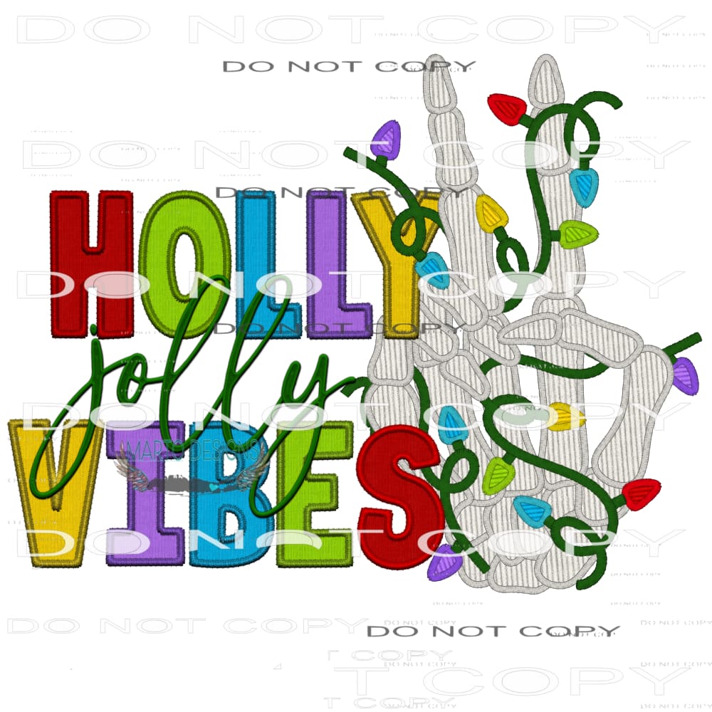 Holly Jolly Vibes #8452 Sublimation transfers - Heat
