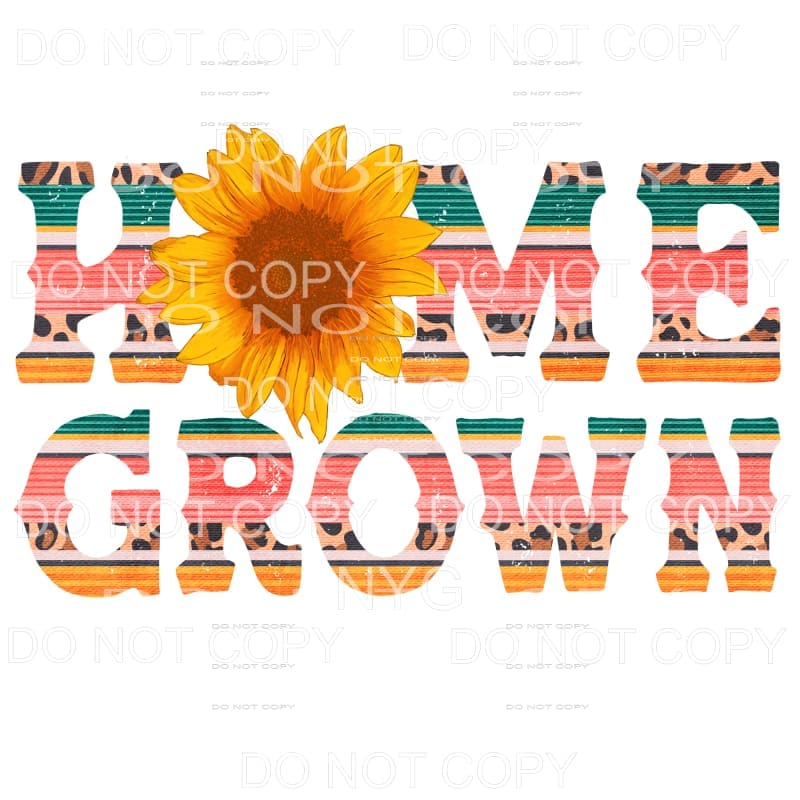 Home Grown Serape Leopard Sunflower Sublimation transfers - 