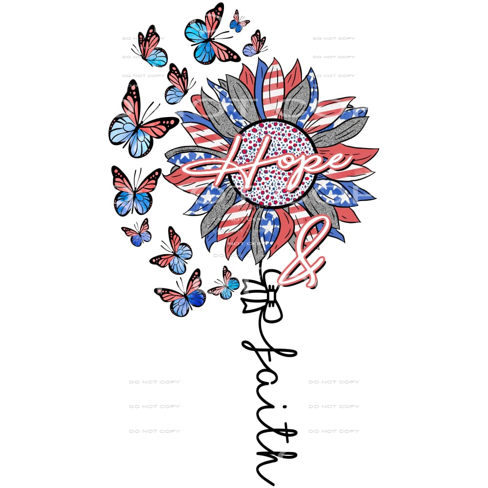 Hope And Faith #4987 Sublimation transfers - Heat Transfer