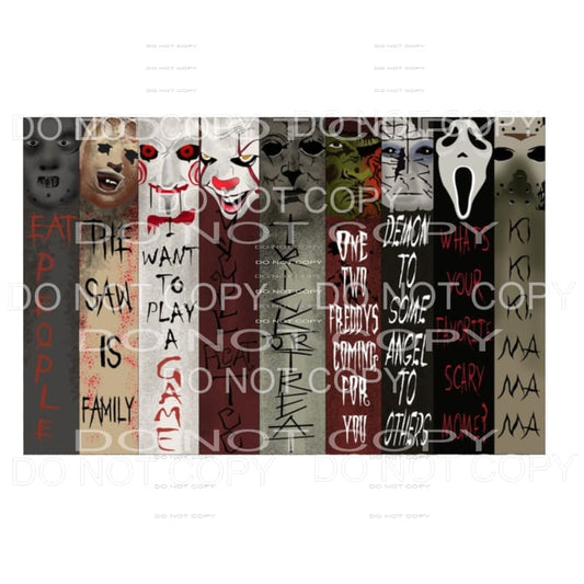 HORROR # 5 jason freddie mike myers Sublimation transfers - 