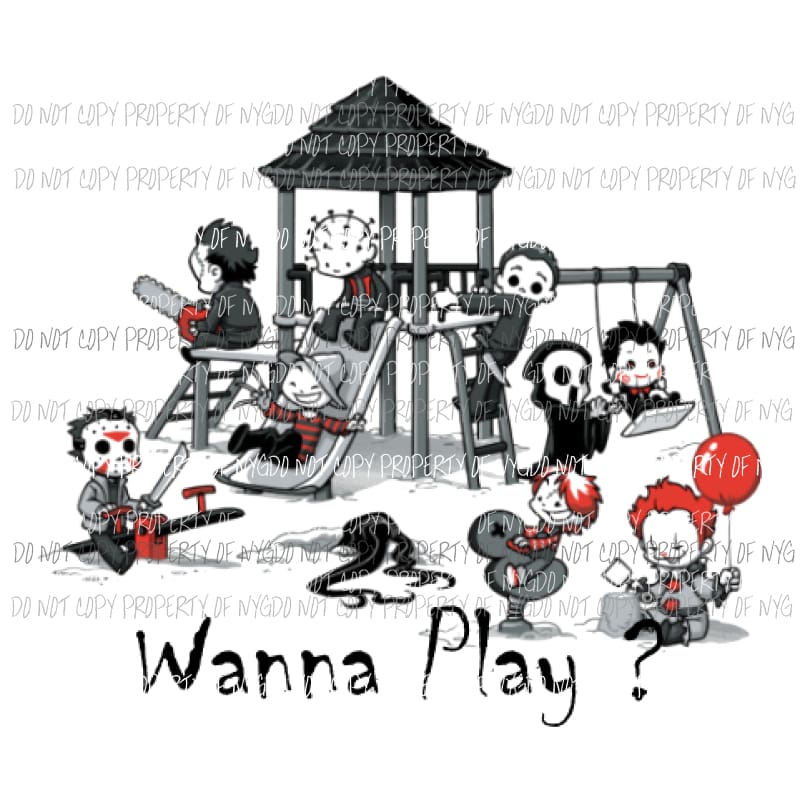 Horror movies wanna play Sublimation transfers Heat Transfer