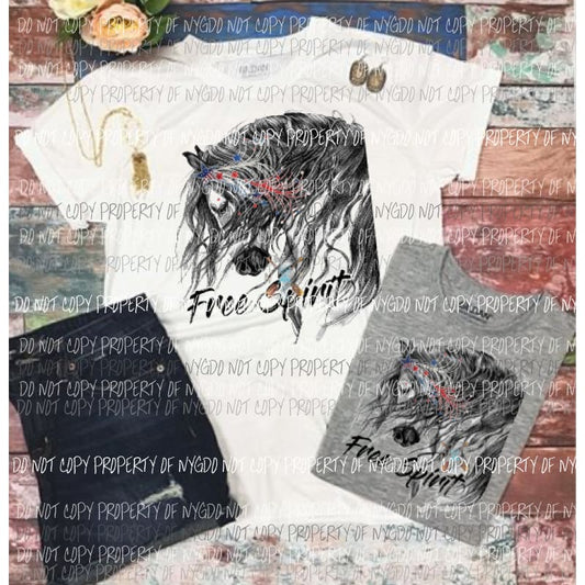 Horse 3 Free Spirit sublimation transfer Heat Transfer