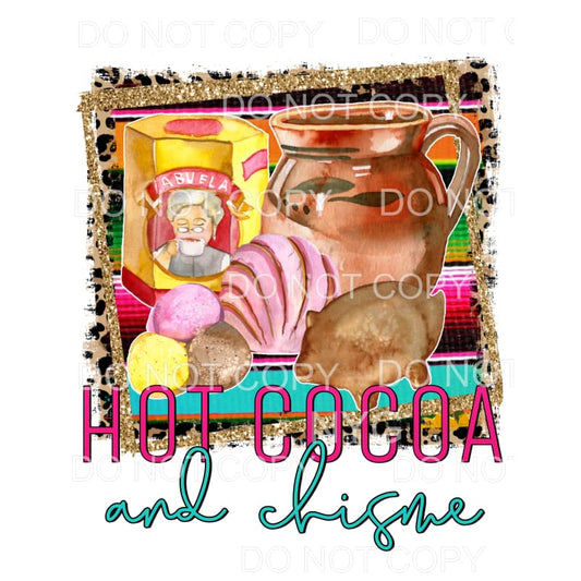 Hot Cocoa And Chisme Pink Teal Mexican Searpe Gold Leopard 