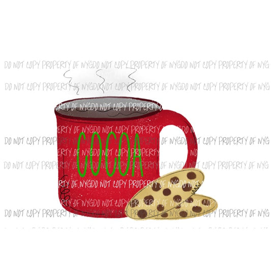 Hot cocoa and cookies Sublimation transfers Heat Transfer