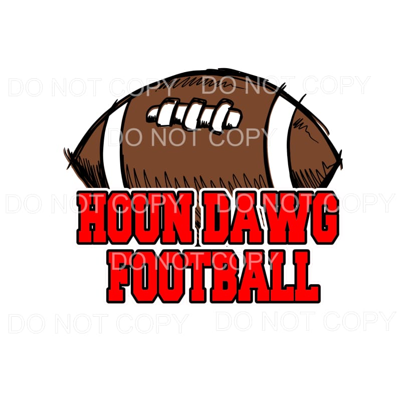 Houn Dawg Football #1 Sublimation transfers - Heat Transfer
