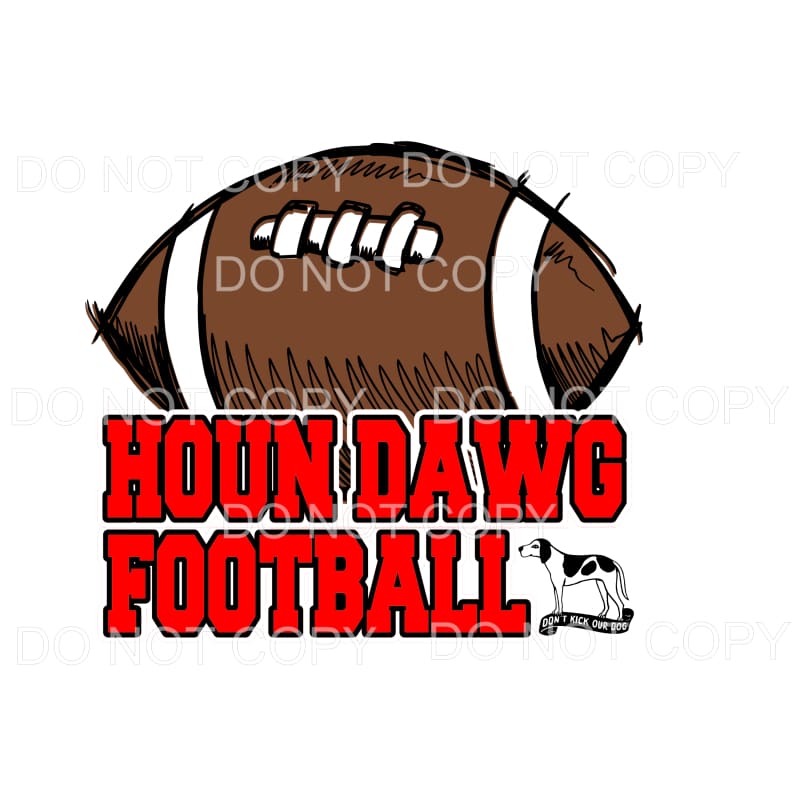 Houn Dawg Football #2 Sublimation transfers - Heat Transfer