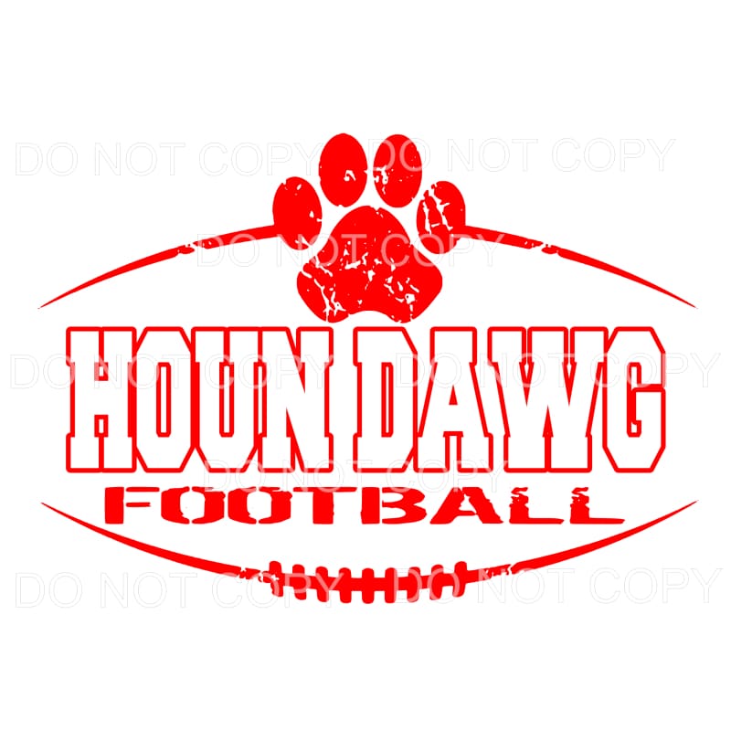 Houn Dawg Football Sublimation transfers - Heat Transfer