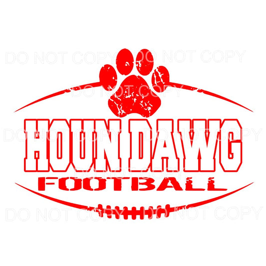 Houn Dawg Football Sublimation transfers - Heat Transfer