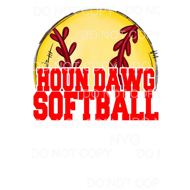 Houn Dawg Softball Sublimation transfers - Heat Transfer