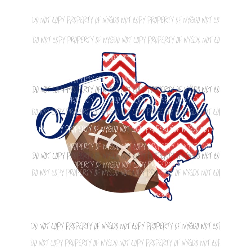 Houston Texans football chevron state Sublimation transfers Heat Transfer