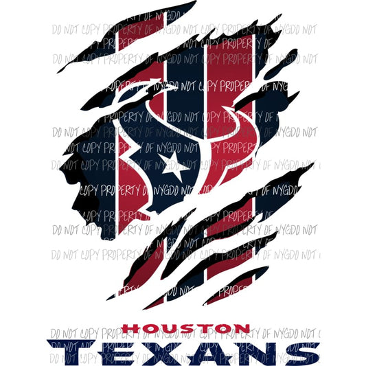 Houston Texans ripped design Sublimation transfers Heat Transfer