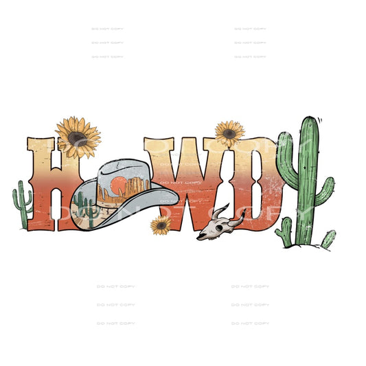 Howdy #5674 Sublimation transfers - Heat Transfer Graphic