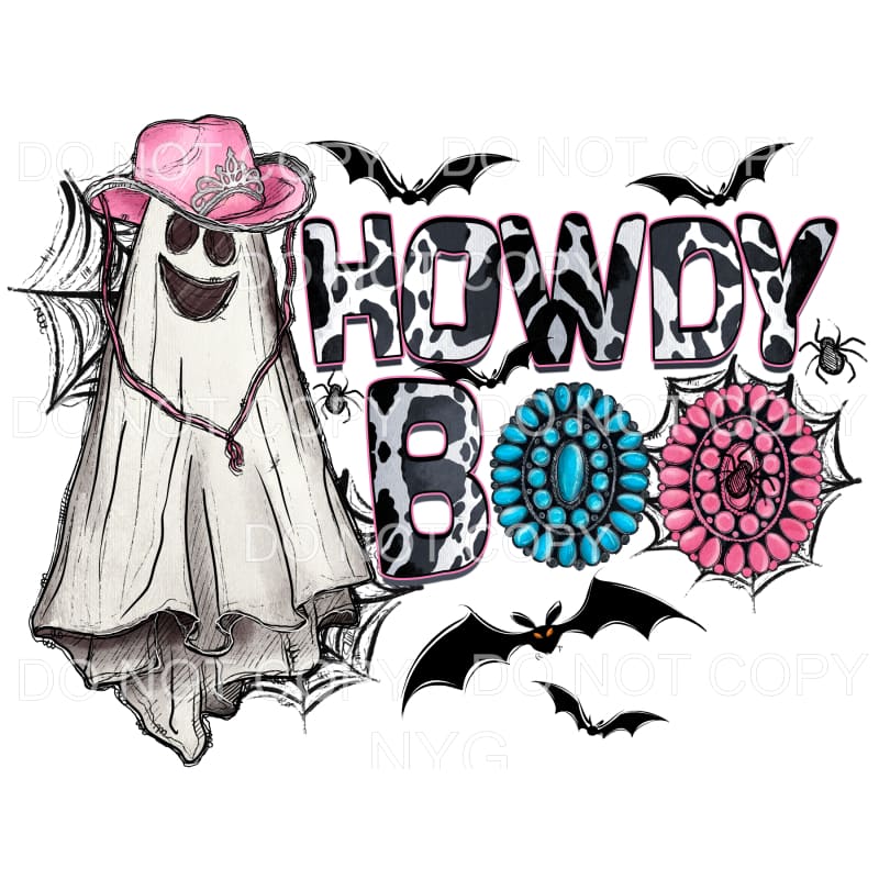 Howdy Boo Ghost # 742 Sublimation transfers - Heat Transfer