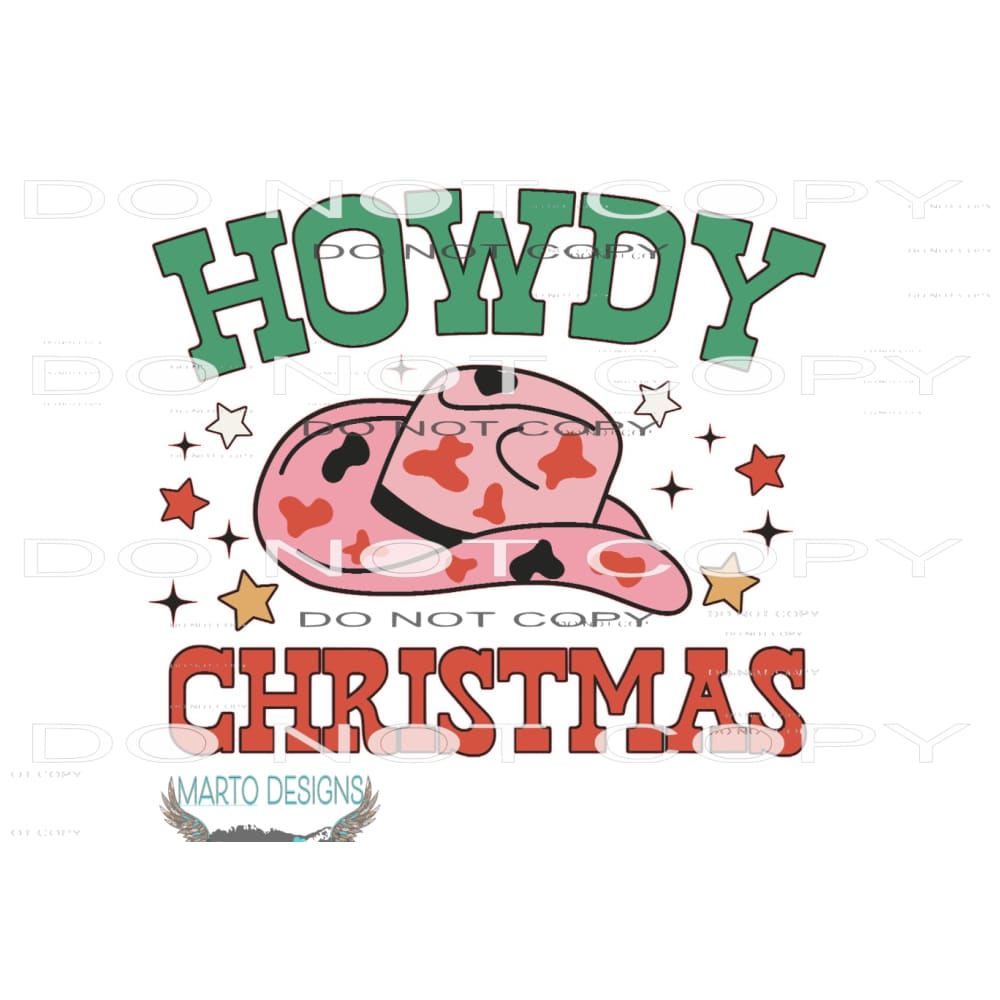 Howdy Christmas #7879 Sublimation transfers - Heat Transfer