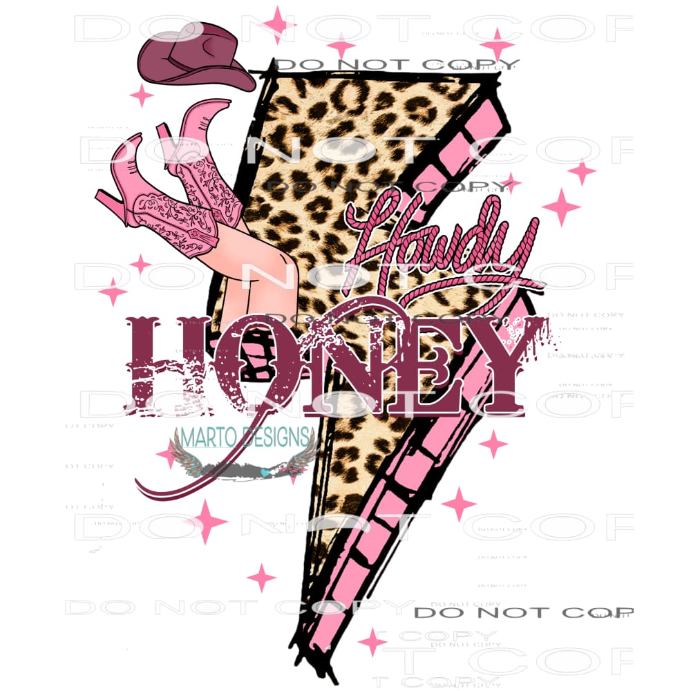Howdy Honey #9037 Sublimation transfers - Heat Transfer